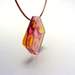 Bold Blossom Pink and Yellow Pendant 6mm Dia 4