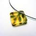 Bold Blossom Green and Yellow Pendant 6mm Dia 1