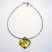 Bold Blossom Green and Yellow Pendant 6mm Dia 6