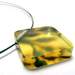 Bold Blossom Green and Yellow Pendant 6mm Dia 7