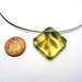 Bold Blossom Green and Yellow Pendant 6mm Dia 8