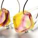 Bold Blossom Pink and Yellow Earrings 6mm Dia 6