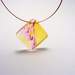 Bold Blossom Pink and Yellow Pendant 6mm dia two 5